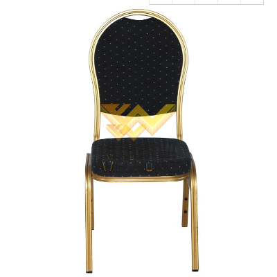 High quality Metal banquet chair with fabric seat for rental